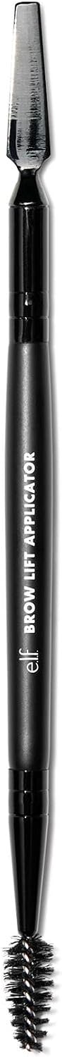 e.l.f. Cosmetics Brow Lift Applicator, Dual-Ended Eyebrow Brush For Grooming & Lifting Brows & Applying Brow Wax, Creates A Fluffy Feathered Look, Black