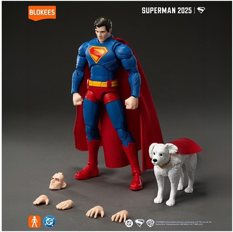 BLOKEES DC Champion Class 01 Superman 2025 Model Kit – 93-Piece Officially Licensed Superman & Krypto Buildable Action Figure, Tool-Free Assembly, No Glue, 5.9" Poseable Collectible, Ages 14+