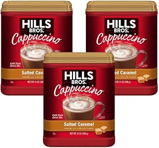 Hills Bros Salted Caramel Cappuccino, 14 Oz (Pack of 3)