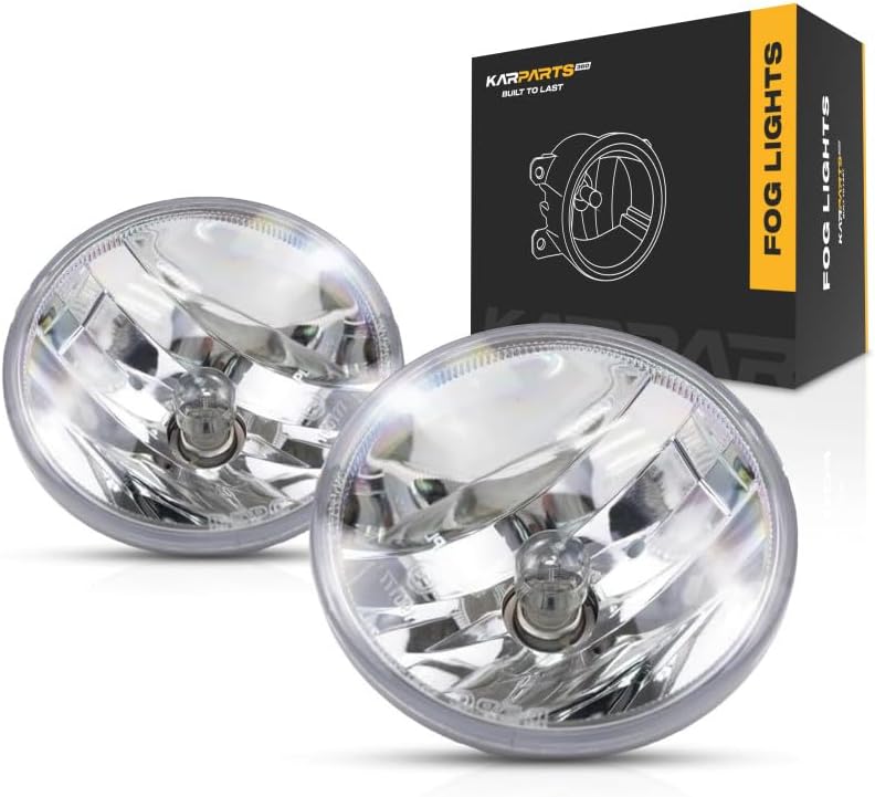 KarParts360 For 2015 2016 2017 2018 Chevy Silverado 2500 HD Fog Light Assembly Driver and Passenger Side Pair w/Bulbs Replaces GM2590104 GM2590104