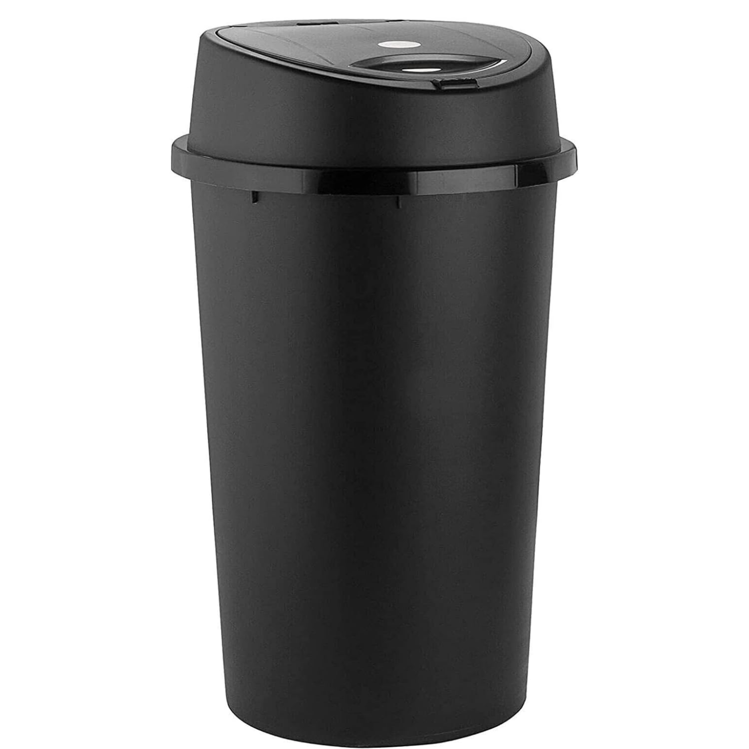 Easy Shopping 50 Liter 50L TOUCH TOP KITCHENLARGE RUBBISH DUSTBIN Black for Home Garden Office School Bathroom WASTE DISPOSAL RECYCLING BIN Removable Lid(Black)