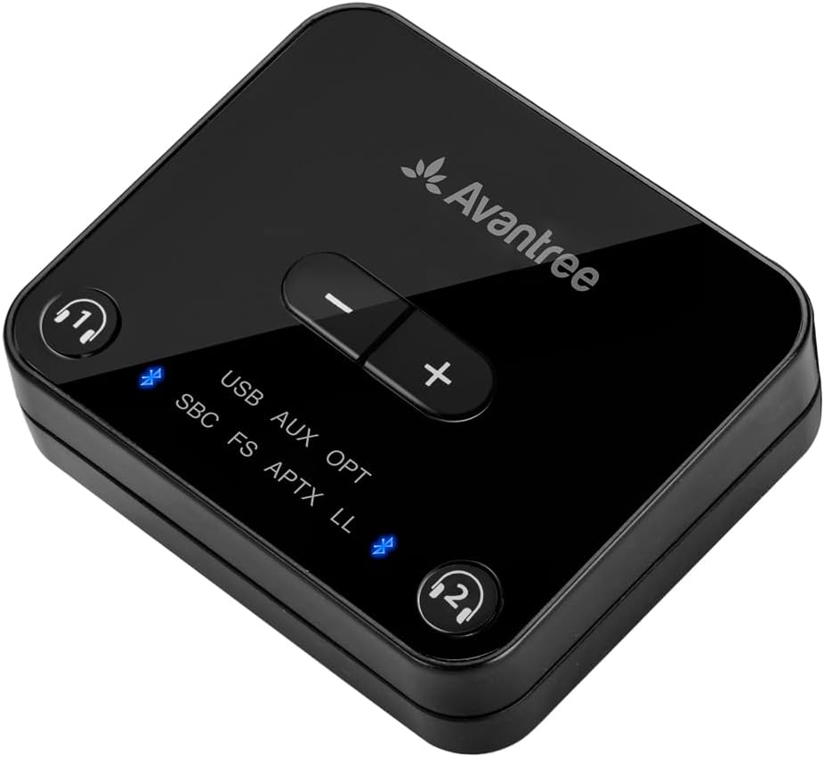 Avantree Audikast Plus - Bluetooth 5.3 TV Transmitter, Dual Link, 100ft