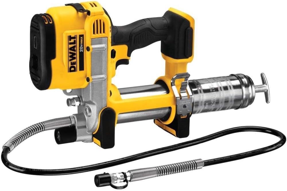 DEWALT Grease Gun 20V MAX, Cordless, 42” Long Hose, 10,000 PSI, Variable Speed Triggers, Tool Only (DCGG571B)