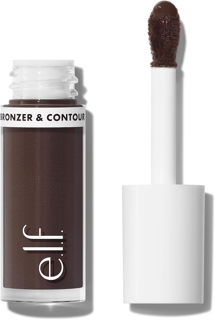 e.l.f. Camo Liquid Bronzer & Contour, Highly Pigmented, Natural-Looking Glowy Finish, Long-Lasting, Rounded Applicator, Vegan & Cruelty-Free, 10 Rich