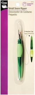 Dritz Small, Ergonomic Design with Protective Cap, 1 Count, Green Seam Ripper, 1-Pack