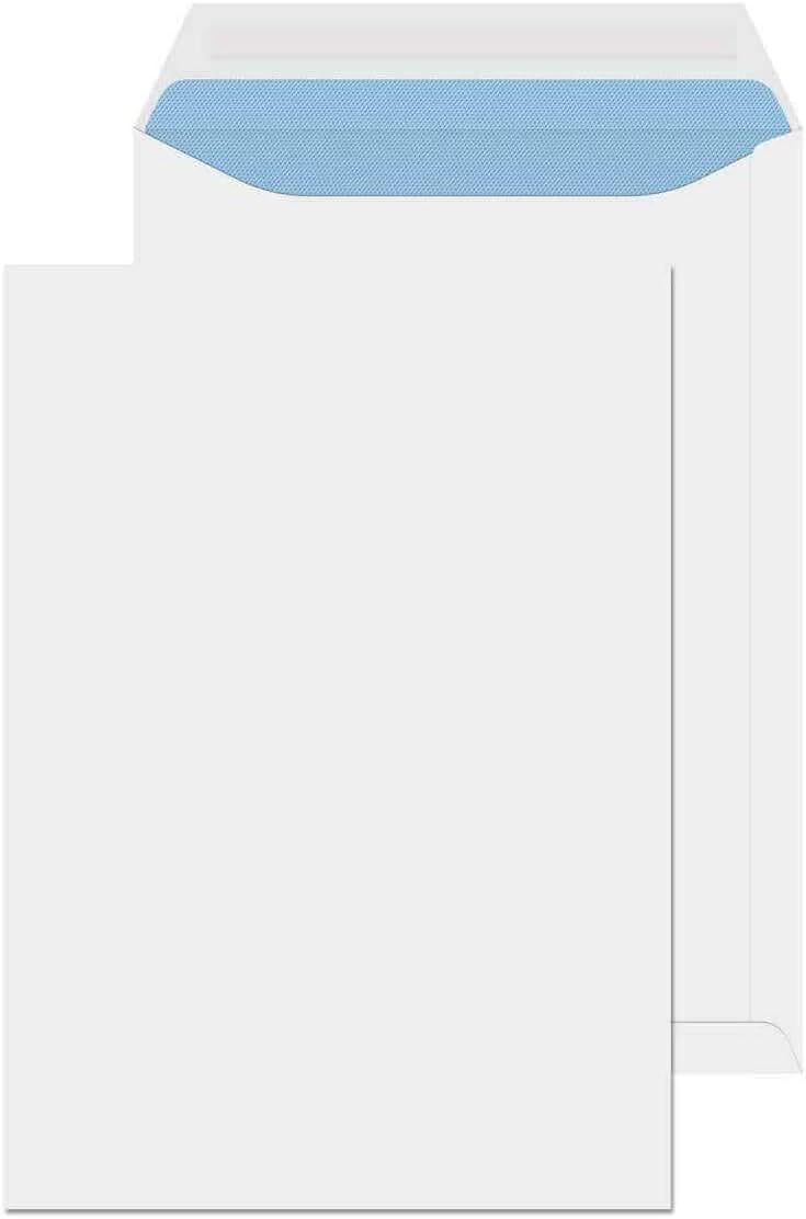 Evour A4/C4 Self Seal White Pocket Envelopes – 229x324mm, 100 GSM, No Window – for Home, Office, and Business Mailing Pack of 25