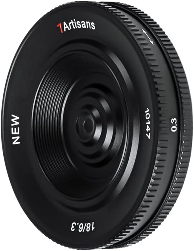 7artisans 18MM F6.3 Mark II UFO Lens for M4/3 Mount, APS-C,Prime Lens,Ultra-Thin Compact Mirrorless Cameras for Panasonic GM/GX/G/GH/GF Series for Olympus EPM/EP/EPL/Pen/EM Series