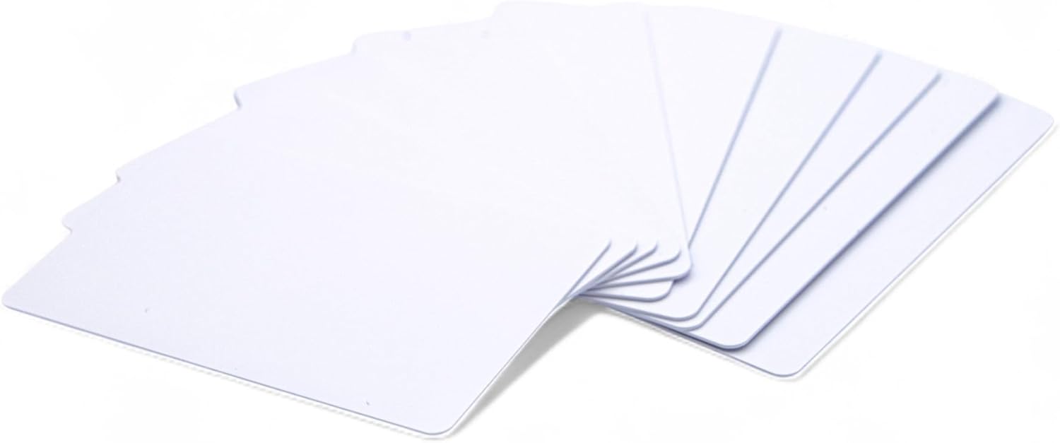 ALG ID Cards | Premium Blank White PVC Cards Plastic ID Cards (760 Micron, CR80) (10)