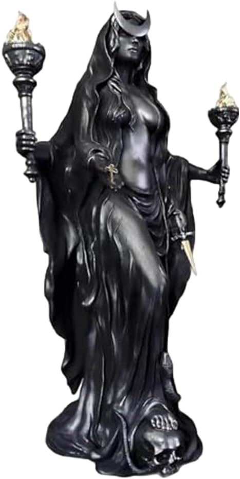 Hecate Greek Goddess Statue – The Witch of Night Statue Wear Resist Greek Goddess Decor Art Multi-Purpose Hecate Magic Resin Sculpture for Home Desktop Decor Craft