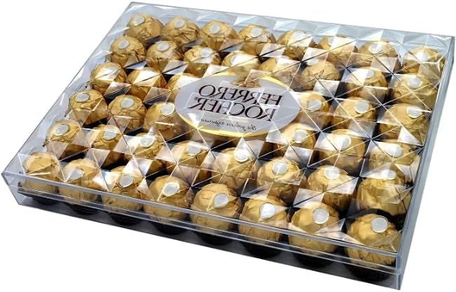 Deluxe Praline and Assorted Chocolate Gift Box – 48 Count (600g) – Milk Chocolate & Hazelnut Treats – Elegant Sweets for Festive Celebrations