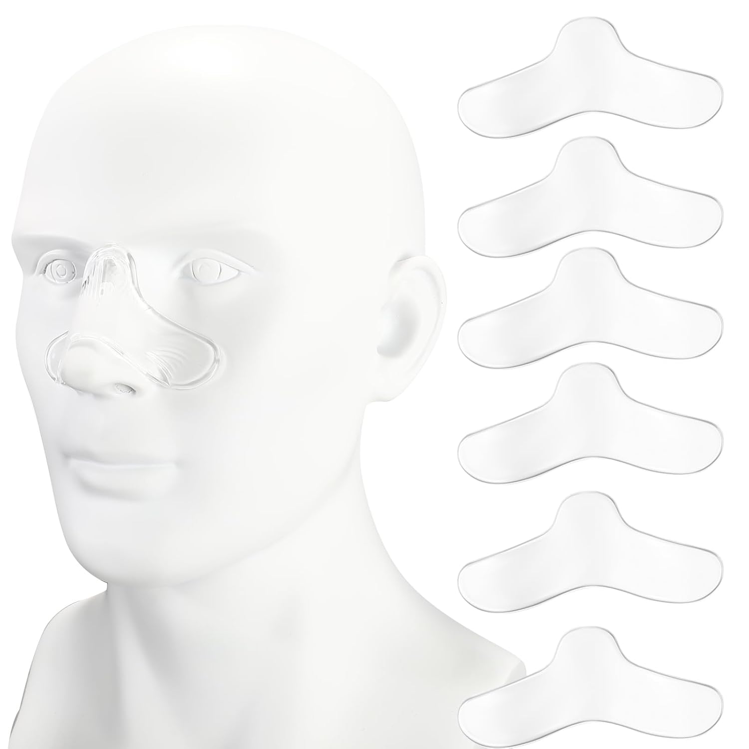 Nasal Pads for CPAP Silicone Gel Nose Pad for CPAP Mask Comfortable Mask Cushions Breathing Machine Accessories Mask Liners Nose Bridge Protector 6 Pcs