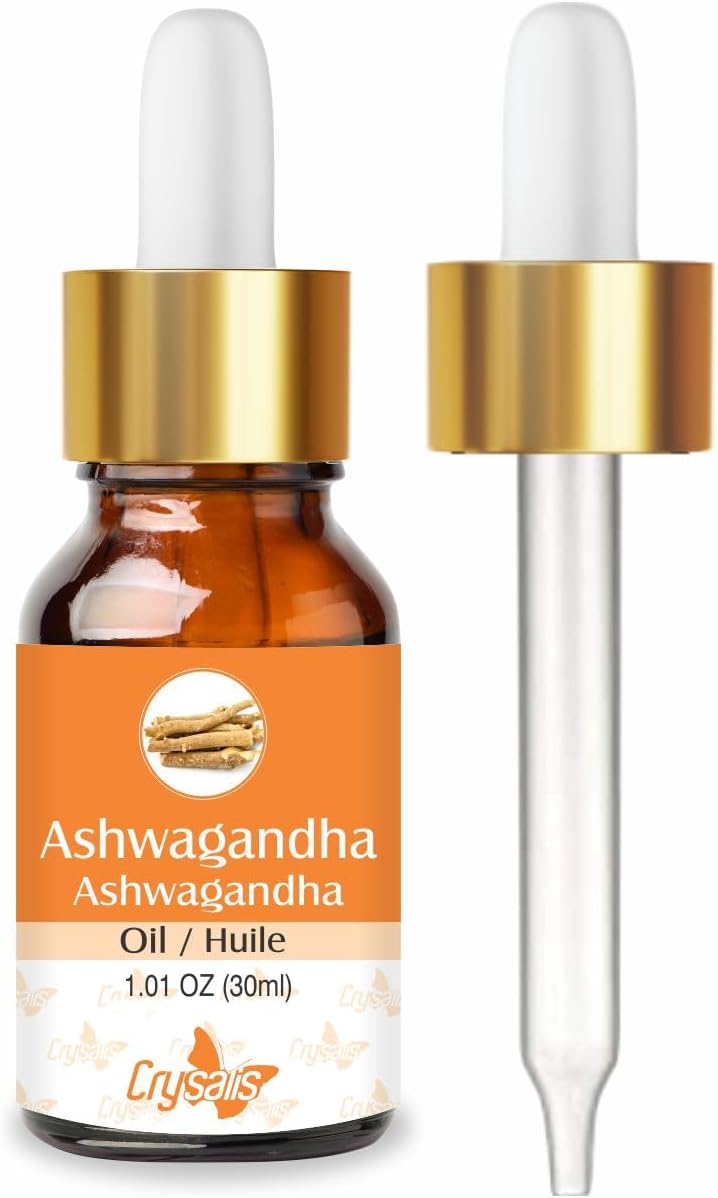Crysalis Ashwagandha Pure Essential Oil (Withania somnifera) Steam Distilled Essential Oil 30ml
