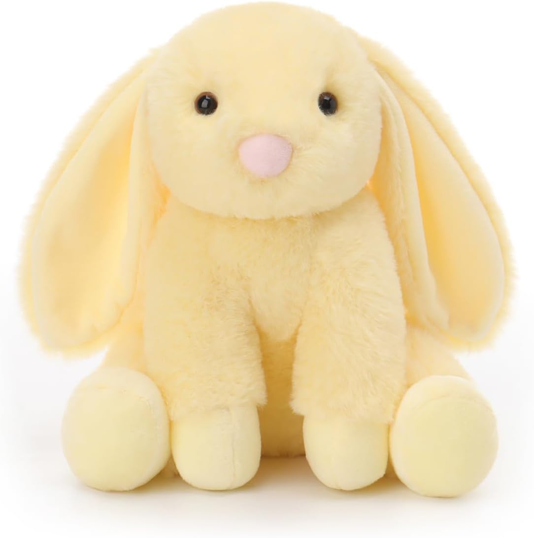 Apricot Lamb Lemon Yellow Bunny Plushies Stuffed Animals for Baby Girl and Boy, Soft Cute Plush Toys for Kids, Rabbit 7.9 Inches