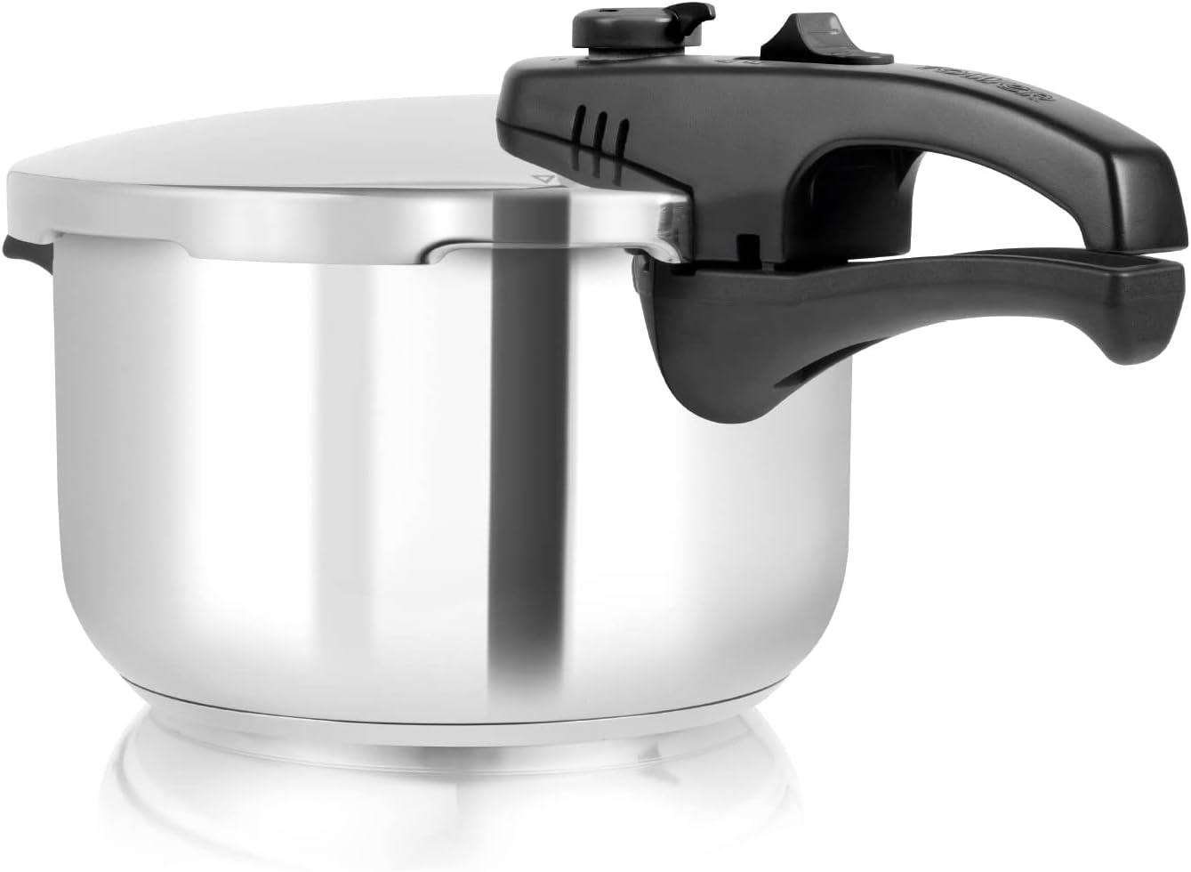 Tower T80245 Stainless Steel Pressure Cooker with Steamer Basket, 3 Litre, Stainless Steel, Silver