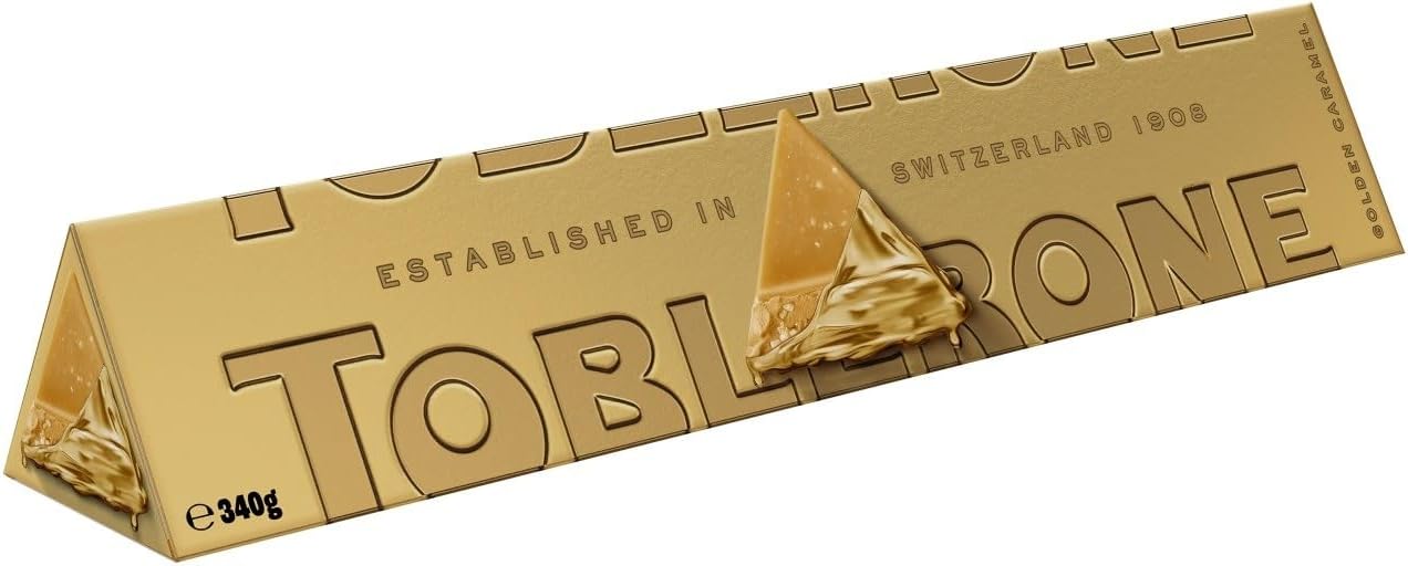 Toblerone Golden Milk Chocolate Honey Almond Nougat, 340 g (1-Pack)