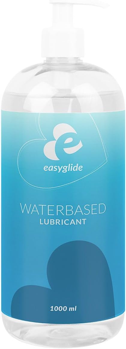 EasyGlide Water Based Lubricant – Compatible with Latex and Silicone – Non Sticky Waterbased Lube – 1000ml