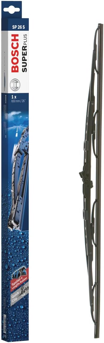Bosch Wiper Blade Super Plus Spoiler SP26S, Length: 650mm − Single Front Wiper Bladess