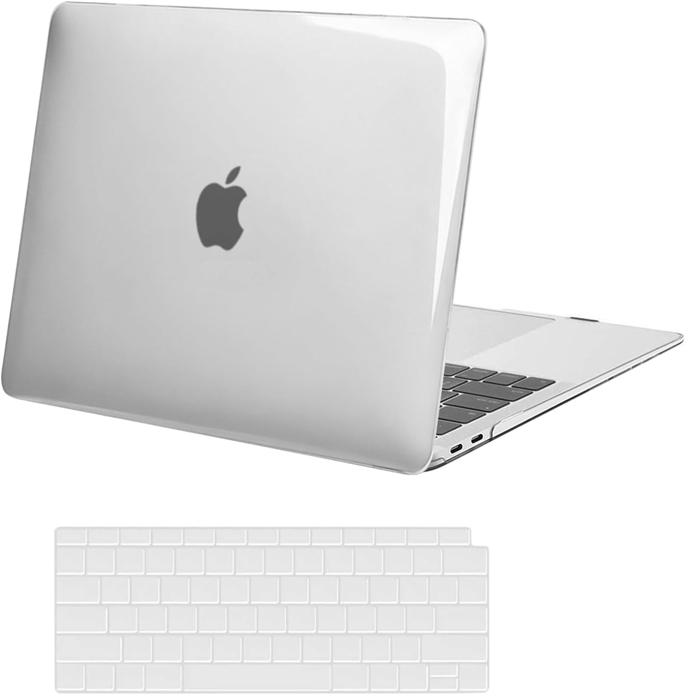MOSISO Compatible with MacBook Air 13 inch Case 2022 2021 2020 2019 2018 Release A2337 M1 A2179 A1932 Touch ID, Plastic Hard Shell Cover&Keyboard Cover for MacBook Air 13.3 inch Case, Transparent