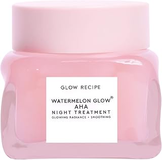 Glow Recipe Watermelon Glow Sleeping Mask - Exfoliating + Anti-Aging Overnight Face Mask w/ AHA, Hyaluronic Acid + Pumpkin Seed Extract for Sensitive Skin - Hydrating Mask (60ml)