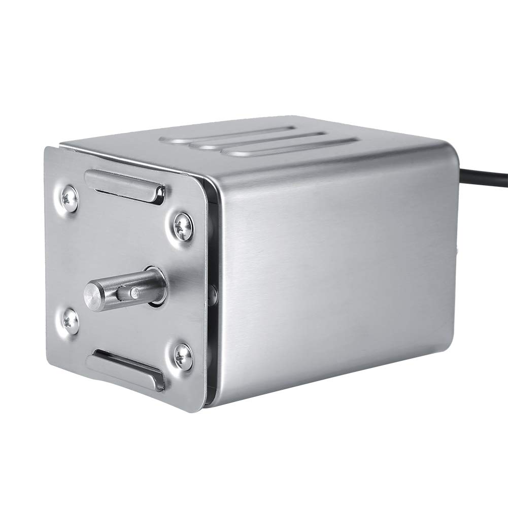 Ejoyous Grill Rotisserie Motor, Stainless Steel BBQ Rotisserie Motor 15W Electric Roaster Barbecue Motor for Outdoor Barbecue Grilling Camping, 50-70KGF Rated Load(Silver)