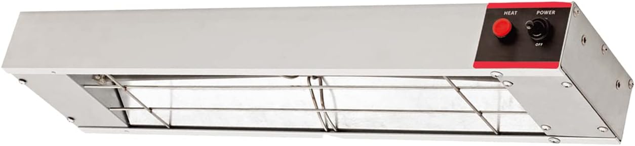 24 Inch Food Heat Lamp Commercial Food Warmer Overhead Strip Warmer 500 Watts with Chain and Us Plug,110v (24")