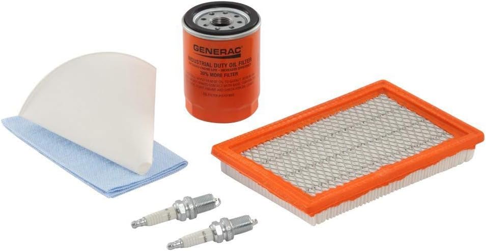 Generac 6484 Maintenance Kit for 12–18 kW Generators – Fits 760cc–990cc Engines, Includes Air & Oil Filters, Spark Plugs & More – Complete Kit for Peak Generator Performance