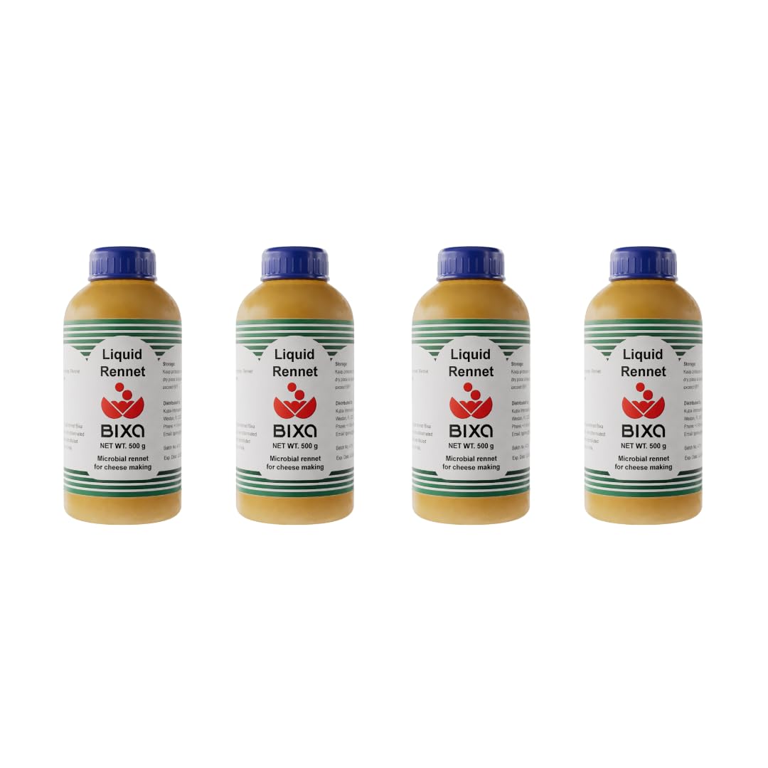 Bixa Liquid Microbial Rennet for cheese making | Vegetarian | Milk Coagulant | Non GMO | Cuajo Bixa Liquido | Cuajo para queso | 68 Fl oz.