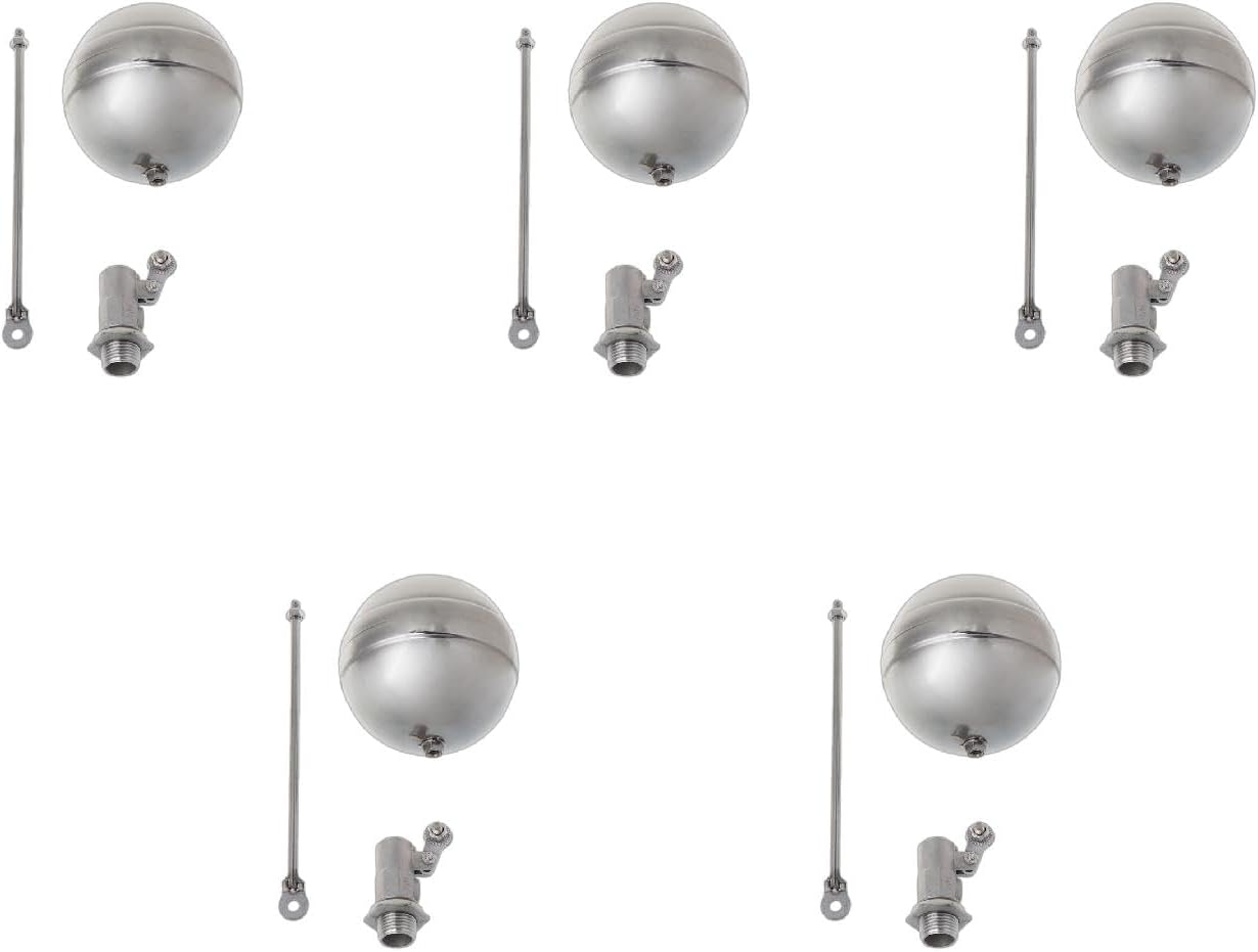 DN15 Male Thread Water Float Adjustable Stainless Steel Floating for Hydraulics Pneumatics & Plumbingall Handle Replacement Pneumatic Plumbing Connector Pressure Washer