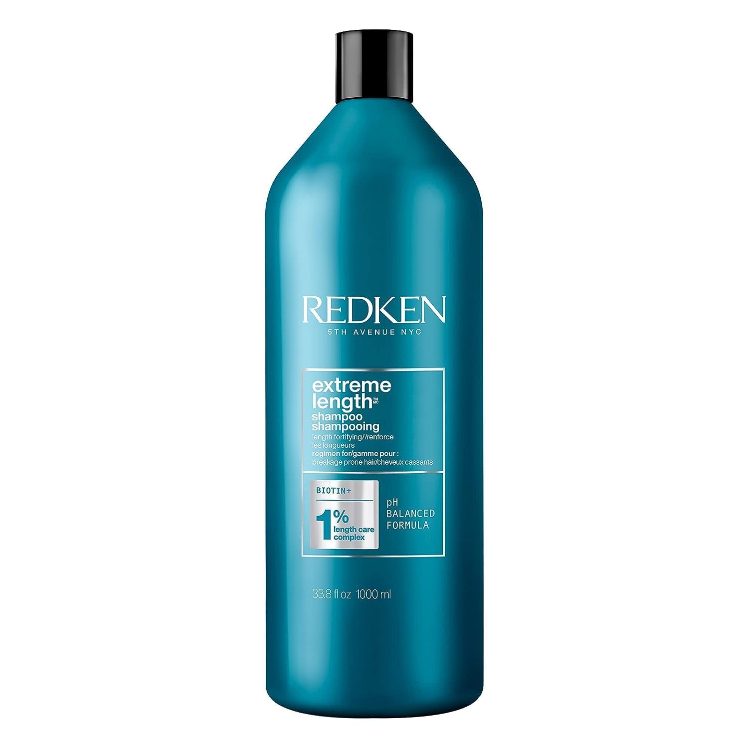 Redken Extreme Length Shampoo For Damaged Hair - Prevents Breakage and Strengthens Hair, Infused With Biotin For Hair Growth