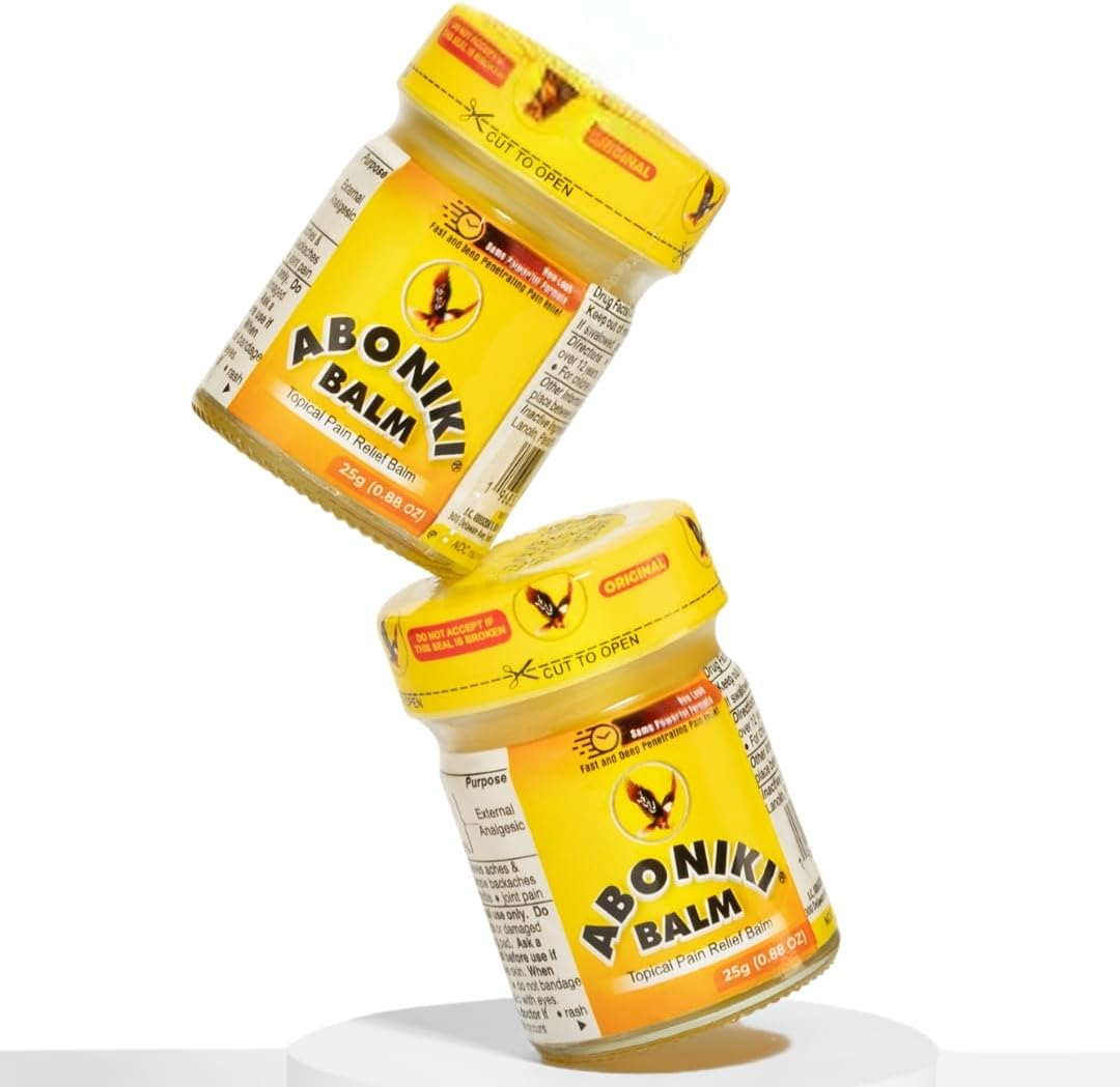 Aboniki Balm (2 Jars) – Powerful Topical Pain Relief Balm for Sore Muscles and Joints. Anti-Inflammatory Muscle Rub for Lower Back, Knee, Neck, Shoulder.