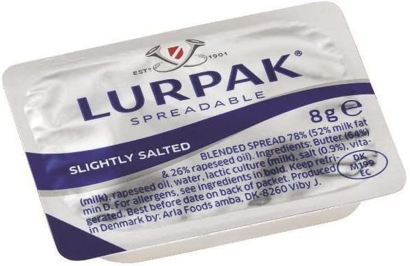Lurpak SPREADABLE Butter Portions 50 x 8 grams Portions