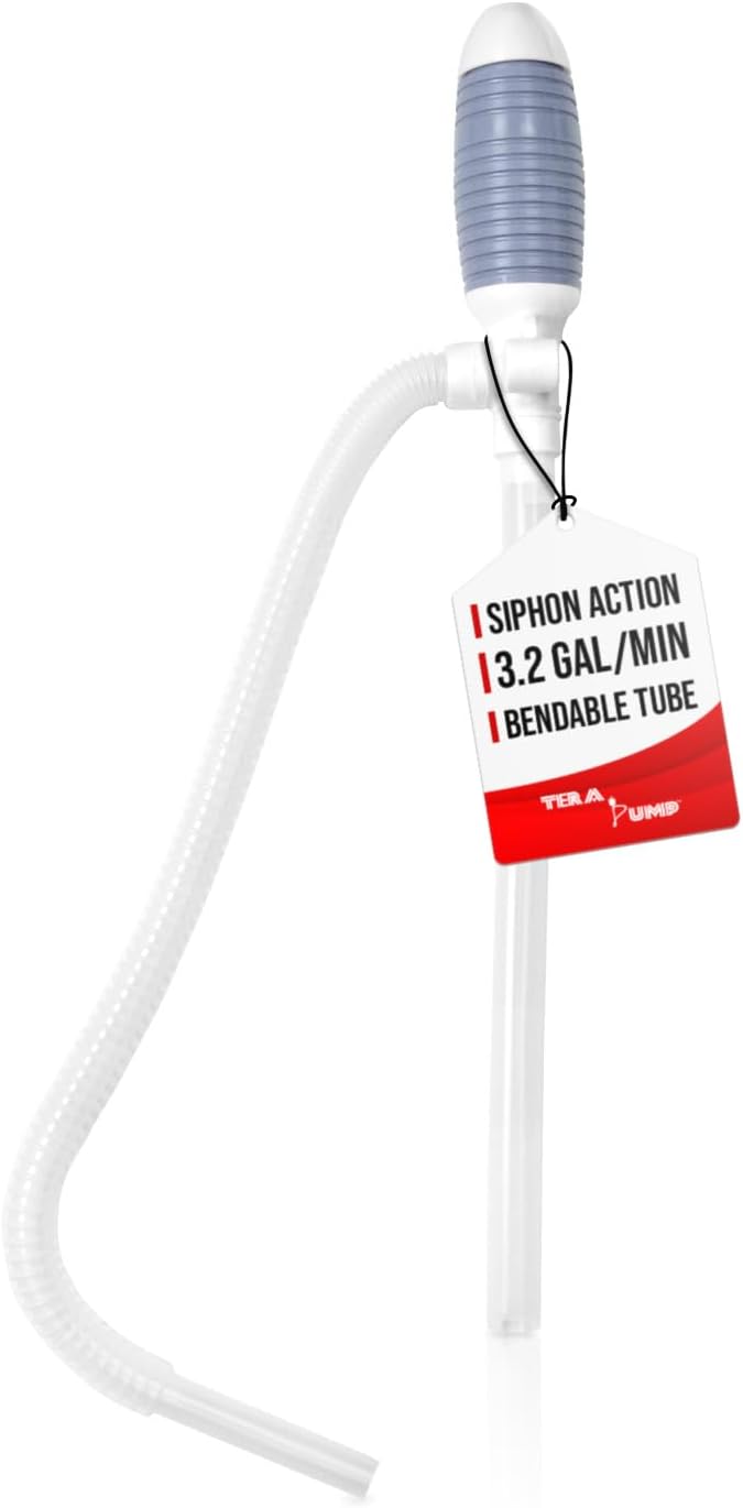 TERA PUMP Durable Manual Fuel Transfer Pump Siphon