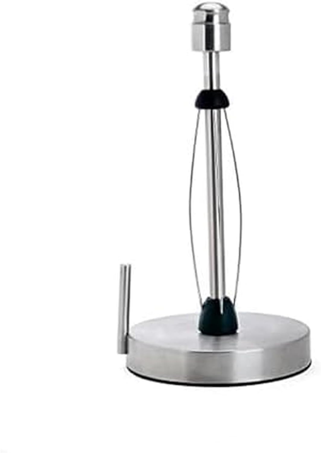 Kamenstein Paper Towel Holder Countertop with Patented Perfect Tear Technology - Brushed Stainless Steel, Weighted Base, One-Hand Operation, No Unraveling