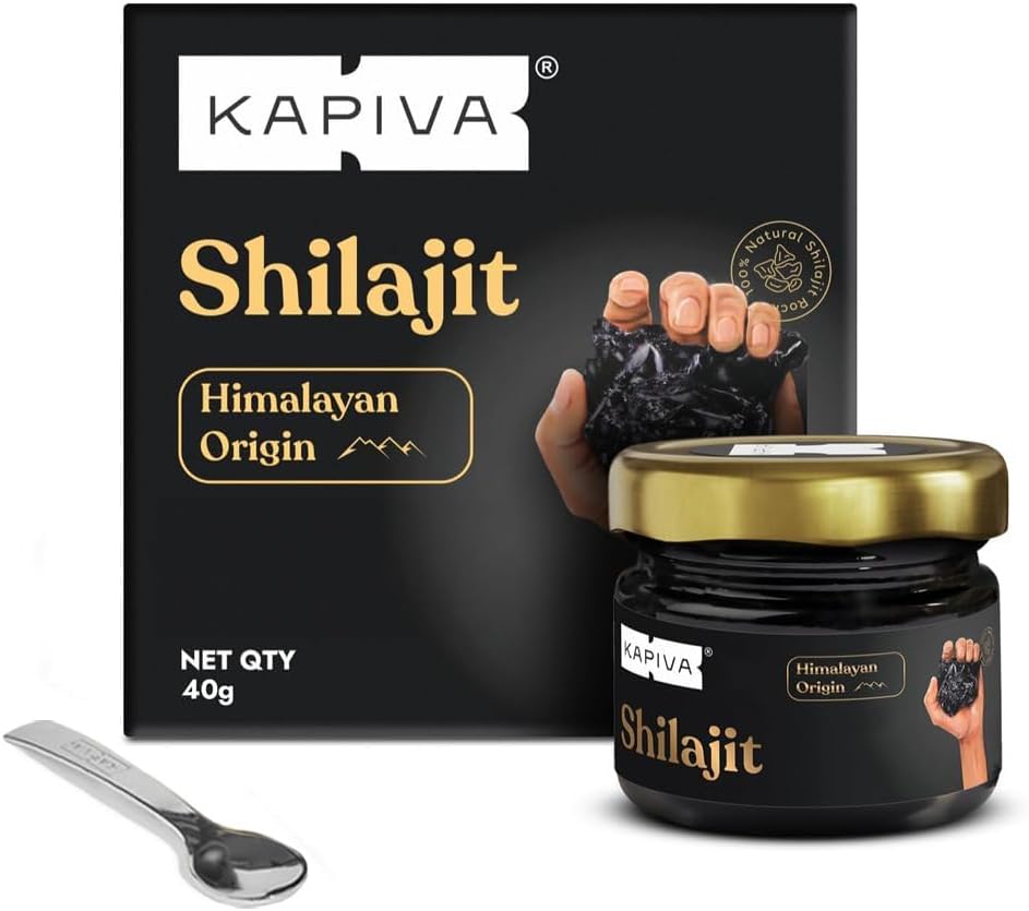 Kapiva Himalayan Shilajit Resin | 100% Pure, Natural & Ayurvedic |250mg Per Serving | 85+ Trace Minerals & Fulvic Acid | Energy & Stamina Booster – 40g