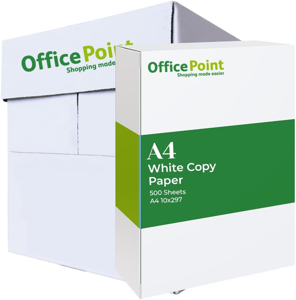 White Box® Copier Paper Multifunctional Ream Printing 75/80gsm A4 White - 1 Box containing 5 Reams of 500 Sheets