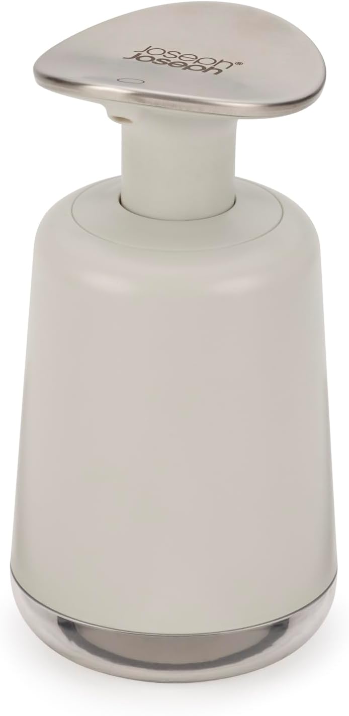 Joseph Joseph Presto Hygienic Bathroom Soap pump dispenser, refillable – Stone