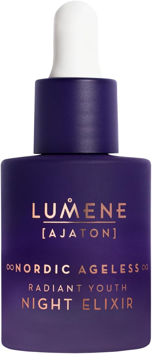 LUMENE Nordic Ageless [AJATON] Radiant Youth Night Elixir | Replenishes & Revitalizes Skin Overnight | Infused with Nordic Birch Sap & Antioxidants | Smooths, Firms & Restores Radiance | Vegan | 30 ml