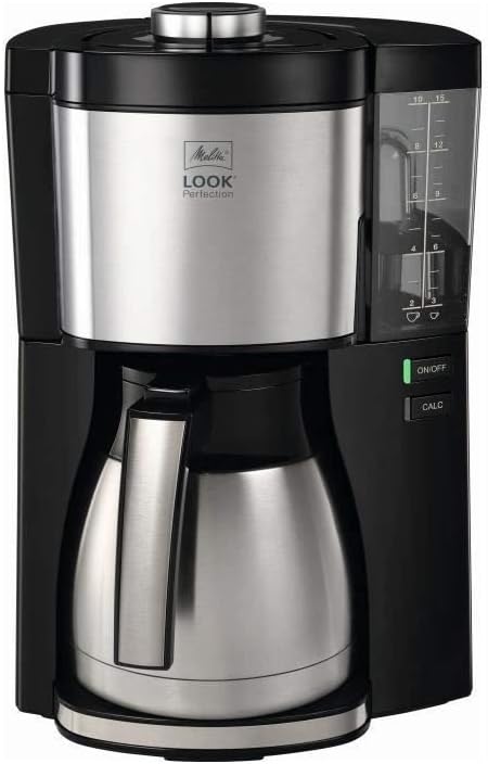 Melitta Filter Coffee Machine, Look V Therm Perfection Model, Stainless Steel, Black, Art.No. 1025-16