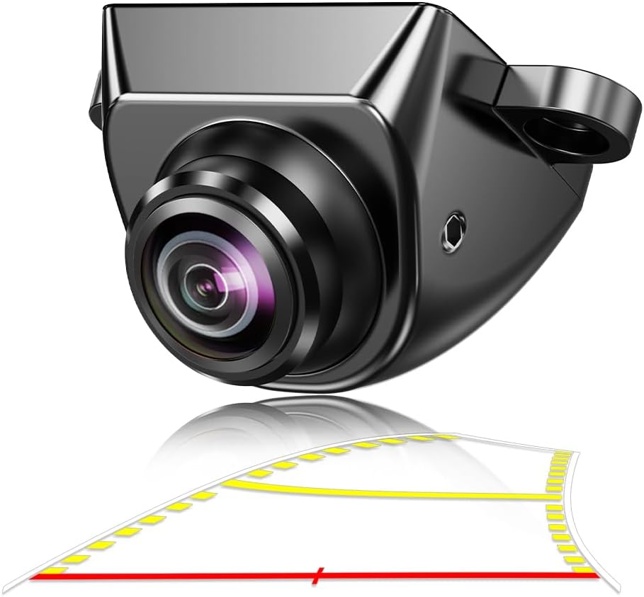Car Backup Camera with Dynamic Trajectory Guide Line, GreenYi HD 960x720 Reverse Rear/Front/Side View Cam, Adjustable Fisheye Lens, Waterproof Night Vision 170 Degree Wide View