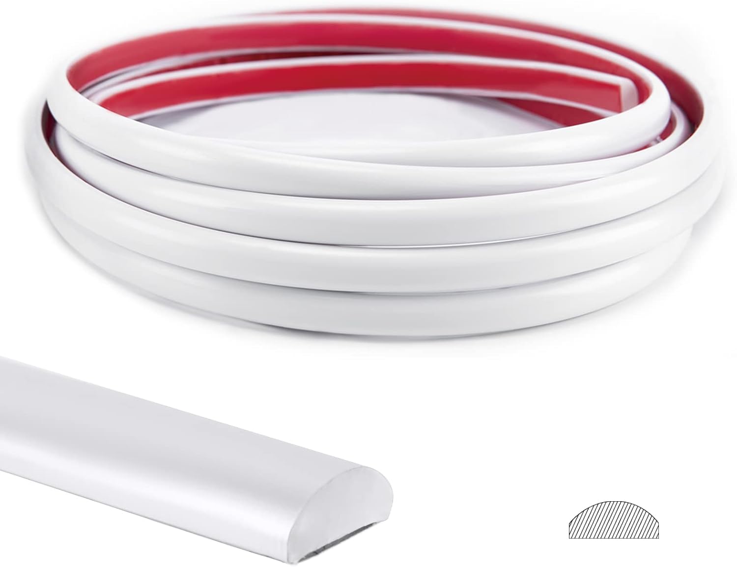 Art3d 10 Ft Peel and Stick Trim for Backsplash Tile Edge, Self-Adhesive Liner for Corner Decor in White,A17981WT