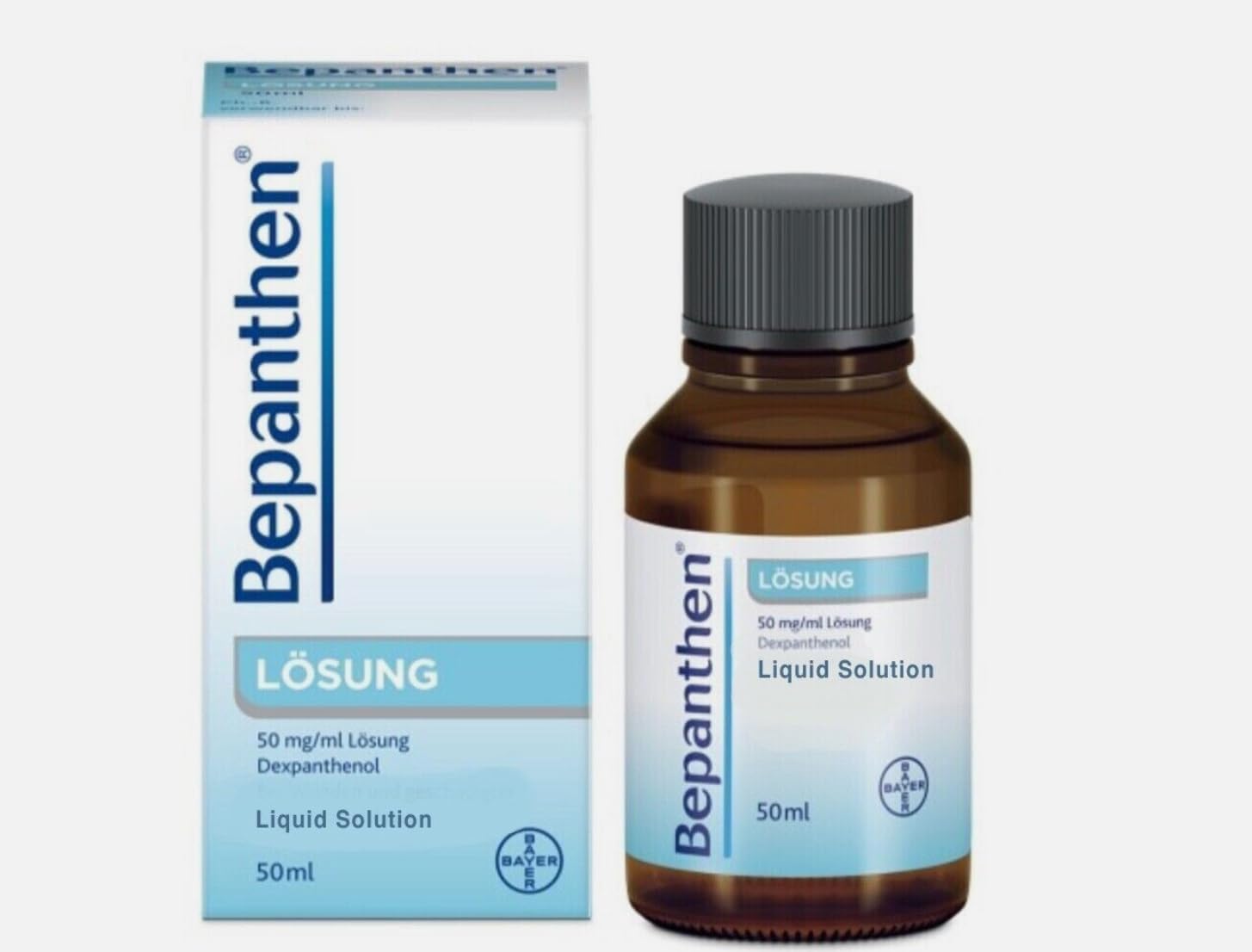 Quartett Bepanthen Mouth Solution with Dexpanthenol for The Treatment of Small Injuries of The Oral Mucosa, Dyes and Fragrance Free, 50 ml /1.69 Oz