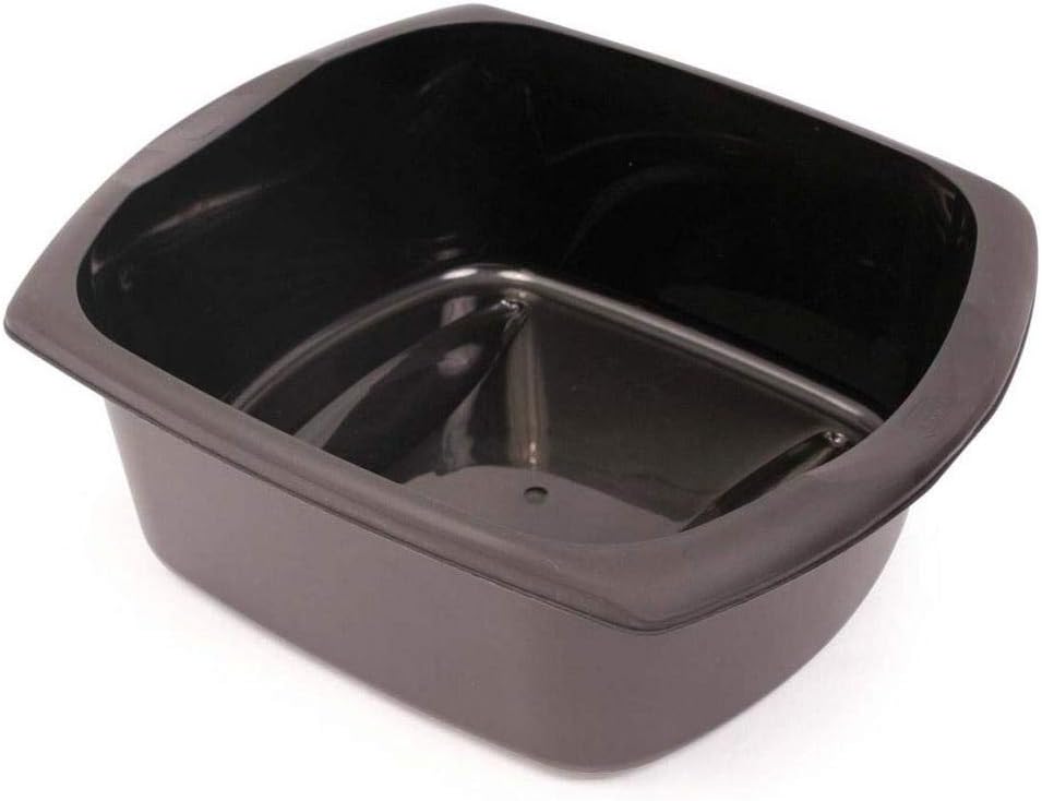 Addis Rectangular Washing Up Bowl, Soft Black, 9.5 Litre