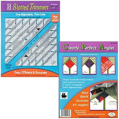 New Leaf Stitches Clearly Perfect Slotted Trimmers Bundled with Clearly Perfect Angle Sewing Template