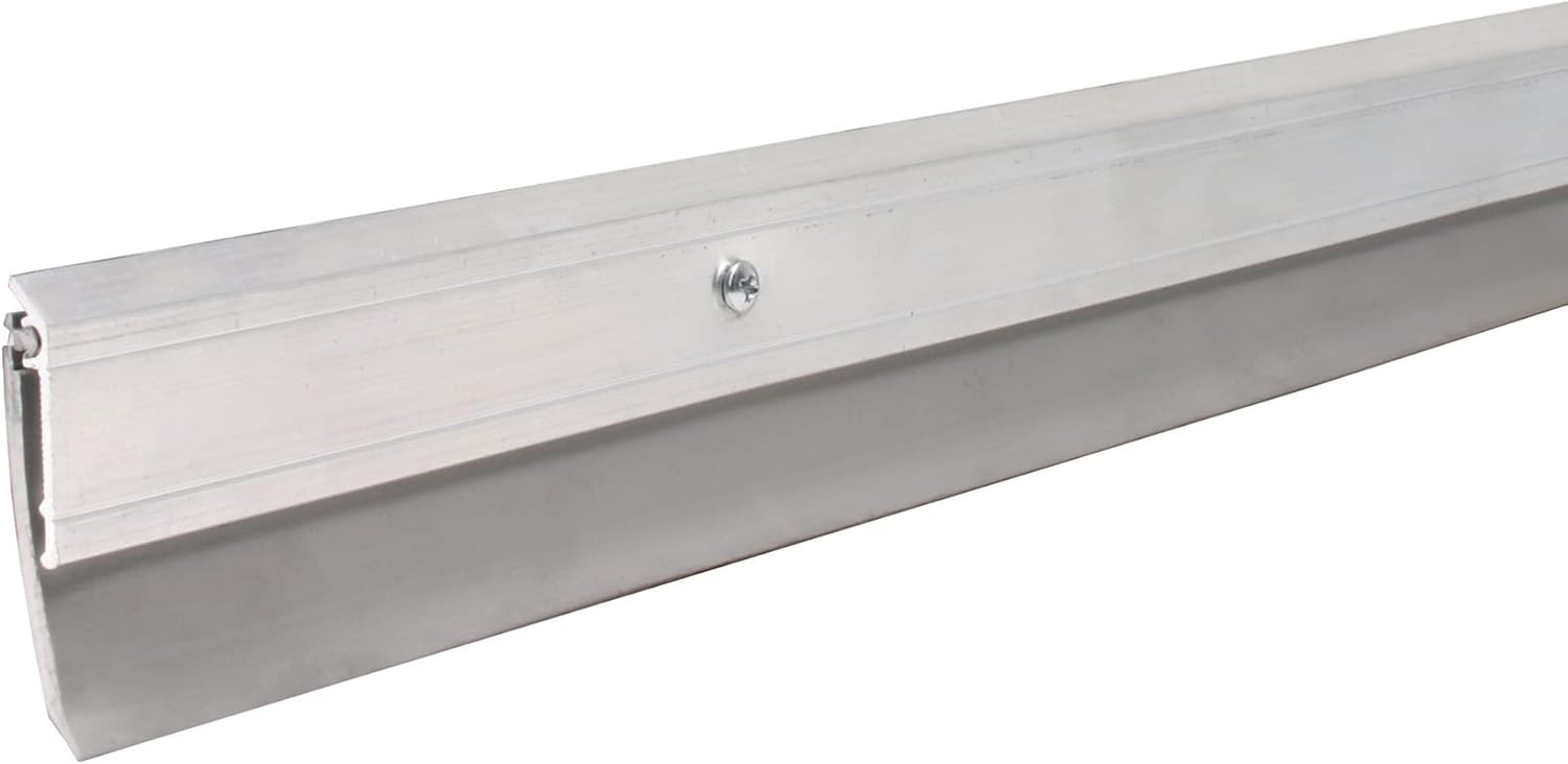 M-D Building Products 05413 All-Season Door Sweep, Heavy Duty Aluminum and Vinyl, Ideal for Residential & Commercial Use, Easy Installation, Ensure Comfort and Save Energy (48 Inch, Silver)