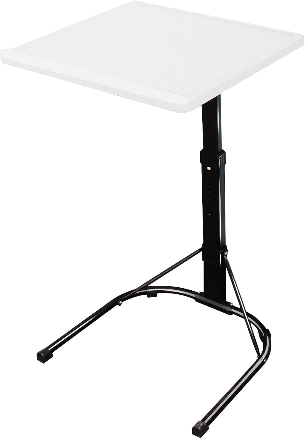 COVERONICS Folding TV Tray Table - Adjustable TV Dinner Table, Couch Table Trays for Eating, Office, Laptop Stand, Portable Bed Sofa Dinner Tray with 3 Angles & 3 Height, White