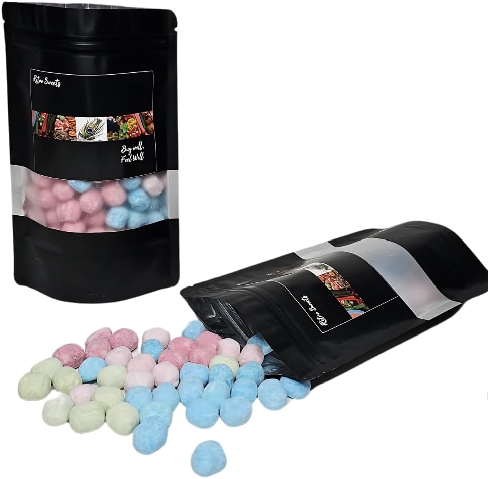 Assorted Bonbons Variety Pack - Blue Raspberry, Apple, Cherry & Bubblegum, Toffee Bonbons Flavors 500g Bulk Bags Retro Sweets Candy for Parties, Gifts (Blue Raspberry,Apple,Cherry and Bubble Gum)