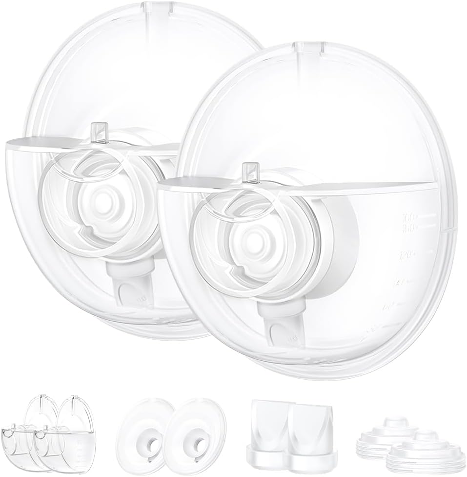 2 Full Set Collector Cup Compatible with Momcozy M5,Only for M5 Breast Pump Replacement Accessories with 24mm Flange, Collector Cup, Duckbill Valve, Diaphragm