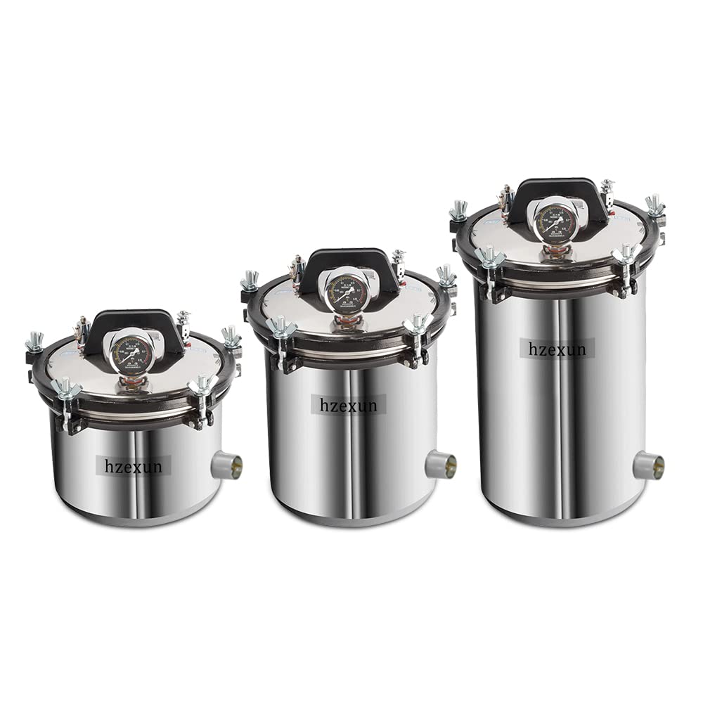 Autoclave Chamber Sterilizes Steam Sterilizer Device Electric Autoclave Machine Portable Lab Autoclave for Dental Medical Equipment (24L)