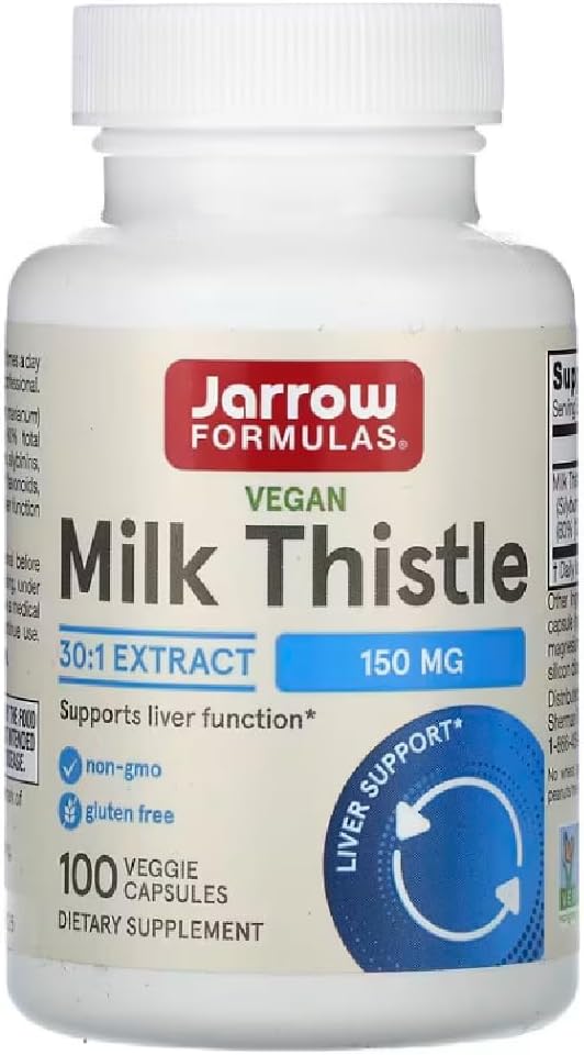 Jarrow Formulas - Milk Thistle 150 mg | Liver Health and Detoxification - 100 Veggie Capsules