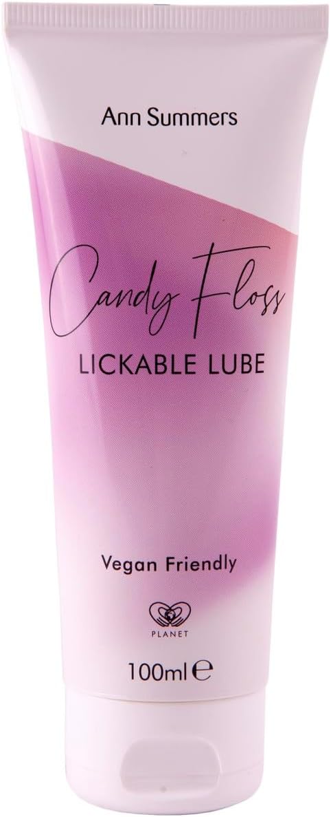 Ann Summers Candy Floss Flavoured Lube (100ml) – Edible Water Based Lube for Oral Pleasure – Vegan-Friendly, Sugar-Free Water Based Lubricant Gel for Smooth Glide – Skin-Kind Lubricants & Licks